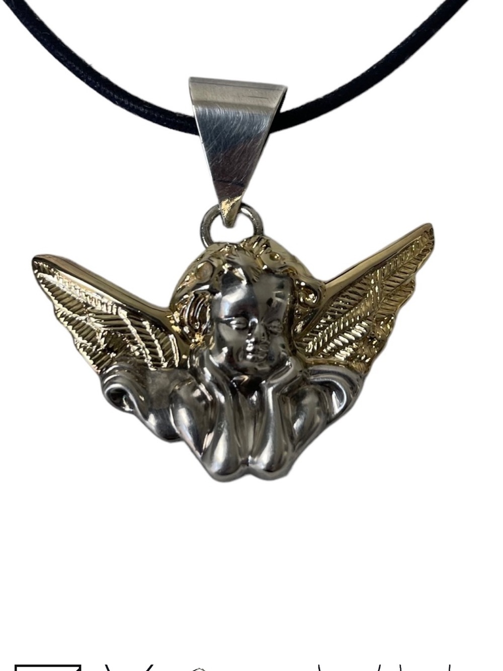 Women's Jewelry Sterling Silver Cherub Pendant Necklace